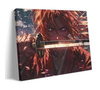 Rurouni Kenshin Himura Kenshin with Sword Poster décoratif sur toile, art mural, pour salon, chambre à coucher, impression photo, décoration moderne, pour chambre familiale, 50 x 75 cm