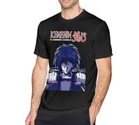 Rurouni Kenshin Men's Casual Novelty T Shirt Funny Short Sleeve Loose Round Neck Loose Tee Manches Courtes(Large)