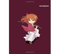 Rurouni Kenshin Wandering Samurai Manga Notebook: College Ruled Paper, 110 College Ruled Paper, 8.5" X 11" ( American Standard Paper Letter Sizes ), Rurouni Kenshin Wandering Samurai Anime Pink Design