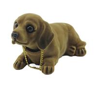 Rurunklee Auto Aimable Chien Figurine Bouge la Tête Wobble Head Hocher Tête Jouet Tableau de Bord Décoration Chien en Hochant Tête Intérieur de Voiture Décoration