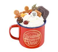 Rurunklee Bougies de Noël Parfumées - Bougies de Soja en Forme de Tasse à Gâteau, Cadeaux de Noël en Forme de Bonhomme en Épices pour Femmes, Aromathérapie - Le Jardin de M. Li