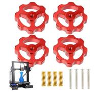 Rurunklee Kit de nivellement de semis d'imprimante, kit de nivellement d'imprimante - Clips pour lit thermique, supports de colonne de nivellement de lit chaud, jeu amélioré d'écrous et