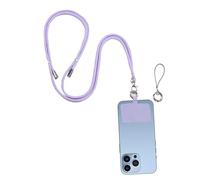 Rurunklee Lanière de téléphone avec patch, Cordon tour de cou collier réglable en nylon Compatible avec la plupart des smartphones, violet, Refer to description
