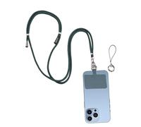 Rurunklee Lanière de téléphone avec patch - Cordon tour de cou réglable en nylon - Compatible avec la plupart des smartphones, vert foncé, Refer to description