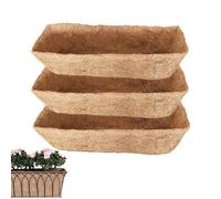 Rurunklee Lot de 3 doublures de rechange pour jardinière en noix de coco de 61 cm pour jardinière, clôture, paniers de fleurs, pots de légumes