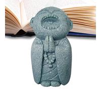 Rurunklee Statue de jardin Bouddha - Statue de Bouddha en pierre - Sculpture apaisante - Ornement bouddhiste zen pour méditation, salle de yoga, maison, aquarium, fontaine d'aquarium