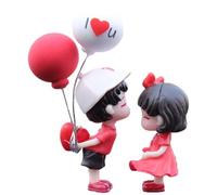 Rurunklee Tableau De Bord De Voiture De Couple De Dessin Animé Mignon,Décorations De Tableau De Bord De Couple - Figurines romantiques Amateurs de Ballons Anime | Anime Romantique Amoureux des