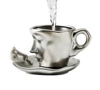 Rurunklee Tasses à baiser, tasses à café baiser - Tasse à thé au design romantique, 100 ml céramique Baiser Couple Design, Art abstrait, Tasse à thé, Baiser, Amoureur, Visage, Sculpture, Tasse à café