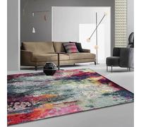 Rururug Tapis à Poils Courts pour Cuisine, Chambre, Salon, Salle à Manger, Chambre d'enfants,Fuchsia Rose Orange Jaune Bleu Vert Abstrait,Colourful,Rectangular 120 x 170 cm