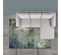 Rururug Tapis de décoration Lavable antiderapant, Canapé Natte, Descente de lit Chambre, paillasson Cuisine Salon Entree Interieur,Art Vert Abstrait Nordique Moderne Rectangular 120 x 160 cm