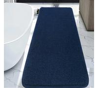 Rururug Tapis Salle de Bain, Tapis de Bain Bleu Marine 50x120cm, Microfibre Tapis Absorbant Antidérapants Lavable en Machine