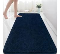 Rururug Tapis Salle de Bain, Tapis de Bain Bleu Marine 60x150cm, Microfibre Tapis Absorbant Antidérapants Lavable en Machine