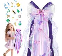 Ruryxel Nœud Décoratif pour Cônes D'école, 60 × 20 cm Noeud Conique Scolaire, Noeud Cône en Sucre Violet, Décoration de Rentrée Scolaire, Décoration de Cartable pour Garçons et Filles