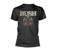RUSH - AMERICAN TOUR 1977 (DARK HEATHER) GREY T-Shirt Small