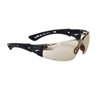 RUSH+ BSSI - Lente CSP PC - Tratamiento PLATINUM, antirrayaduras y antivaho - Patillas bimaterial PC+TPR negro mate