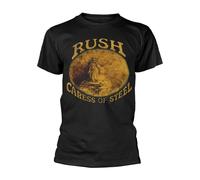 RUSH - CARESS OF STEEL BLACK T-Shirt, Front & Back Print Medium
