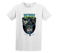 Rush Live in Concert Band Mens Short Sleeve White M