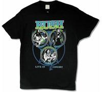 Rush Live in Concert Classic Pics Mens Black Mens T Shirt 100% Cotton Band Merch Manches Courtes(Medium)