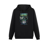 Rush Live in Concert Pics Mens Black Mens Hooded Band Merch Hoody Sweatershirt Black S