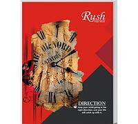 Rush Lot de 4 cahiers d'exercice à quatre lignes pour étudiants 120 pages 24 x 18 cm