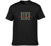 Rush Permanent Waves Rock Tour Merch Geddy Lee Tom Sawyer Black Unisex Men's Tee Manches Courtes(3X-Large)