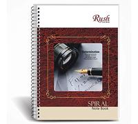 Rush Premium Cahier à spirales ligné Format A4 500 pages 500 pages Cahier à spirale 500 pages Carnet de notes ligné