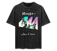 Rush Show of Hands Men's T-Shirt Unisex Black Cotton Print Tee Shirts XXL