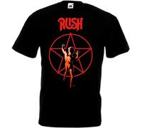 Rush Starman V1 T-Shirt Hard Rock Graphic T Shirt - Unisex 100% Cotton Men's T-Shirts Black 3XL