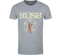 Rush T-Shirt American Tour 1977 Sports Homme Gris - Taille S Gris G