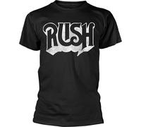 Rush T-shirt Distressed Unisex Black XL
