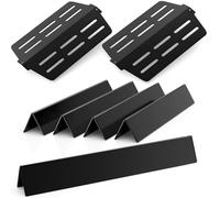 Rushare Barres aromatisantes et déflecteurs de chaleur pour barbecue Weber Genesis 300 Series avec bouton de commande avant, Genesis E310 E320 E330 S310 S320 S330, pièces en acier porcelaine pour