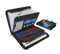 Rushclick File Folder, Large Capacity A4 Fireproof and Waterproof File Folder with Handle and Colorec Tabs (1 Pcs)
