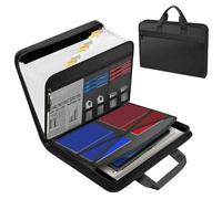 Rushclick File Folder,Large Capacity A4 Fireproof and Waterproof Files Folders with Handle,Protects A4/Letter Documents