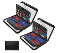 Rushclick File Folder, Large Capacity A4 Fireproof File Folder with Handle, fireproof file folder, with 26 Pocket, Detachable and Portable (Without handle*2)