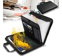 Rushclick File Folder, Maintainw Fireproof Accordion File Organizer, Fireproof & Waterproof Files Folders Protects Fits A4/Letter Documents