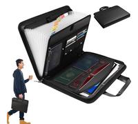 Rushclick File Folder,Rushclick Expanding File Folder,13-Pocket Expanding A4 Folders with Handle, Waterproof Large Capacity Document Organizer with Colored Tabs (1PCS)