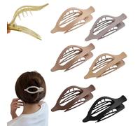 Rushclick Hair Clip,Shopellox Hair Clips, 6PCS French Hair Clip for Half up Half Down, 2025 New Anti-Slip Strong Hold Large Claw Clips,Casual Versatile Solid Colour Flat Matte Barrettes for Women (6A)