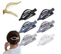 Rushclick Hair Clip,Shopellox Hair Clips, 6PCS French Hair Clip for Half up Half Down, 2025 New Anti-Slip Strong Hold Large Claw Clips,Casual Versatile Solid Colour Flat Matte Barrettes for Women (6G)