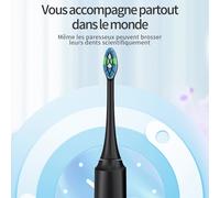 Rushi R-C32 Brosse à dents électrique, tête de brosse sans cuivre, Noir