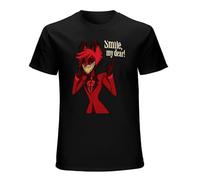 RUSHUI Hazbin Hotel Men's Short Sleeve T-Shirt Top Size M