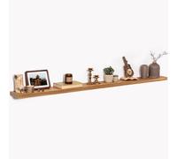 Rusitc Étagère murale flottante en bois d'orme pour salon, chambre à coucher, cuisine, 183 x 17 x 3,6 cm (l x P x H), finition naturelle, 1 pièce