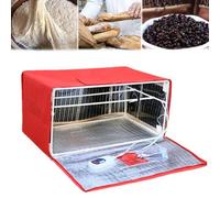 Rusopobe Boîte de Fermentation du Pain avec Chauffage, étuve Polyvalente Boîte de Fermentation Pliable pour la pâte à Pain et à Pizza, pour Cuisson, Fermentation(Red,40 * 32 * 32cm)