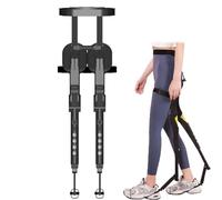 Rusopobe Chaise Invisible Portable Pliable siège Invisible, légère Portable sans Chaise exosquelette, réglable sur 5 Niveaux, Charge maximale 150 kg(Black)