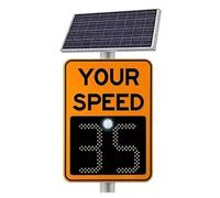 Rusopobe Panneau de limitation de Vitesse à énergie Solaire 20'' x 27''/24'' x 35'', détecteur de Vitesse à LED en Aluminium avec Accessoires, Film réfléchissant 3M(A,50 * 70cm)