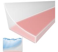 Rusoz 1.5M Seuil de Douche Barrage D'eau, Silicone Joint Etancheite Douche Bande Imperméable Barriere de Douche Anti Débordement pour Baignoire,La Cuisine Et La Salle De Bain, Transparent