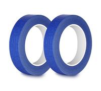 Rusoz Blue Painters Tape Lot de 2 rouleaux de ruban adhésif multi-surfaces pour masquage de stuc, décoration, peinture de voiture, production d'affiches 20 mm x 50 m