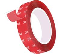 Rusoz Cinta Doble Cara Extrafuerte et Transparente 2,5cm x 5m, Alta Temperatura et Résistante à l'Eau, Apto pour Intérieur et Extérieur