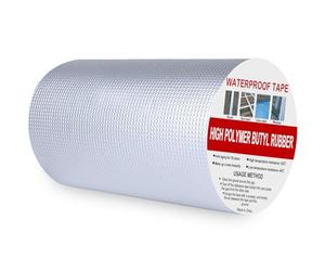 Rusoz Large Bande Etancheite Toiture 200mm x 5m, Ruban Étanchéité Toiture Fissure de Surface Ruban D'étanchéité en Butyle écart de Caniveau Exterieur pour Fuite de Toit, Fissure de Surface