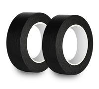 Rusoz Lot de 2 rouleaux de ruban de masquage universel, facilement amovible, 30 mm x 50 m, pour travaux de peinture et rénovation, masquage de peinture de voiture, noir