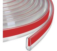 Rusoz Protection Porte en Caoutchouc, Protection Bord de Tole Auto-adhésive Ajustement 7-9 mm, Protecteur de Bord Flexible pour Bords Tranchants, Longueur 3m(Transparent)